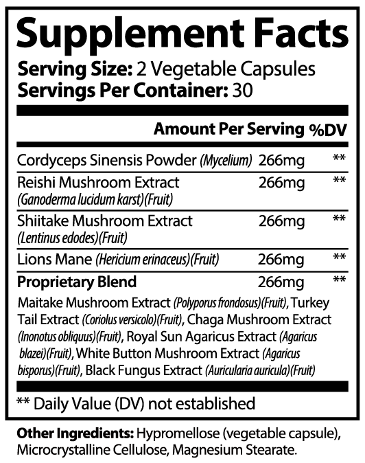 Mushroom Complex 10X — Inmunidad, Mente y Energía